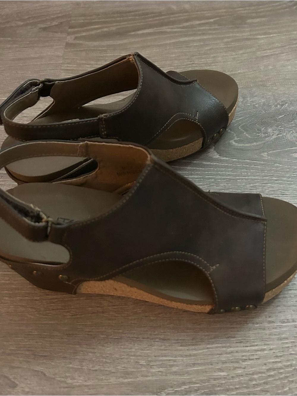 Corkys Carley Wedge Brown Sandal Size 7 - Picture 2 of 10